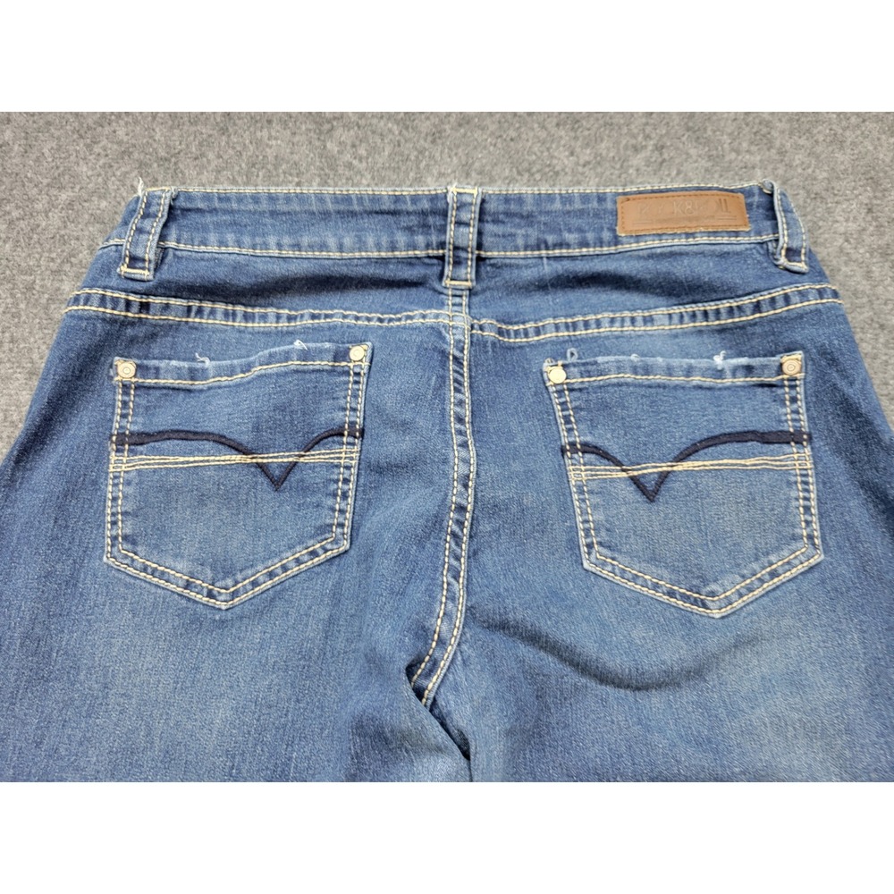 Rock & Roll Cowgirl Womens Bootcut Jeans Medium Wash Blue Denim W30 L34 Low Rise